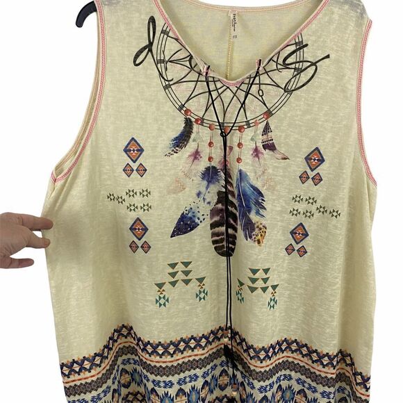 India Boutique Tribal Feather Tassel dress coverup - Picture 2 of 4